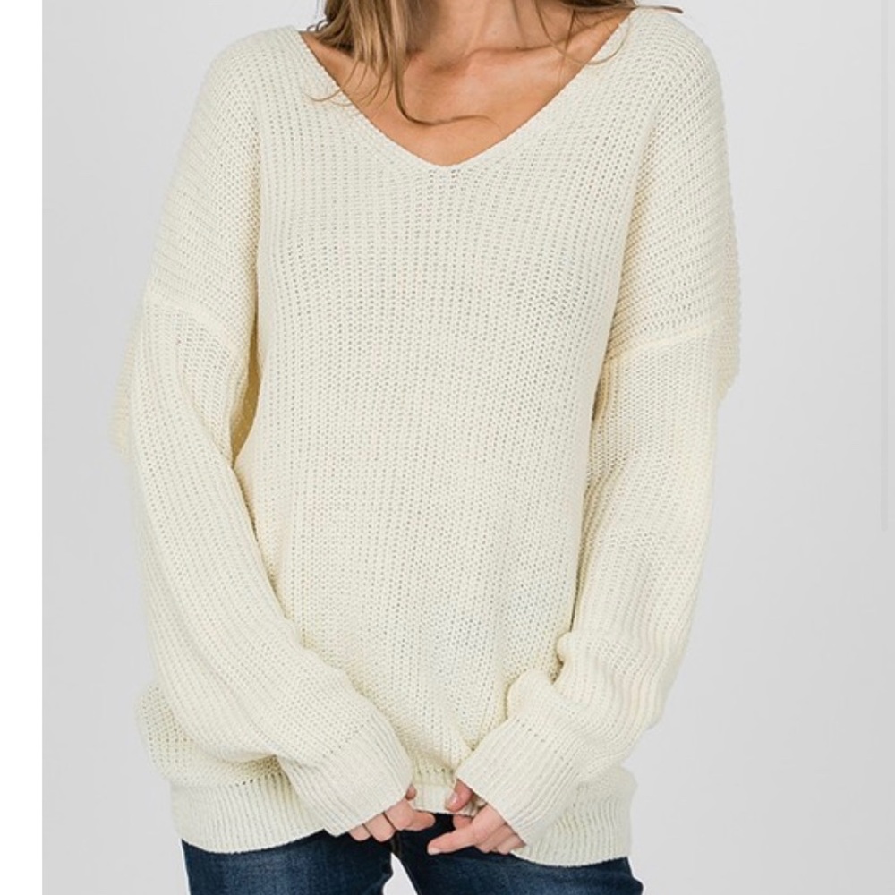 ⚡️LAST ONE⚡️Alyssa- oversized ivory twist sweater - Picture 5 of 9